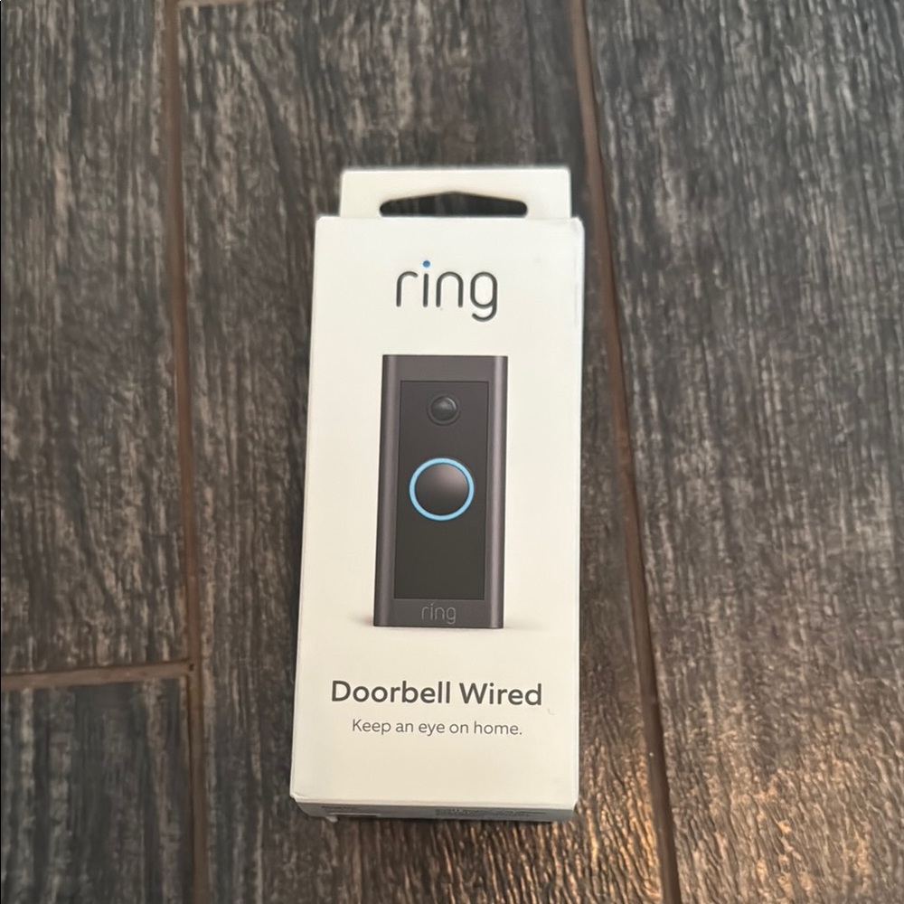 Ring Wired Doorbell - Black with Blue Accent